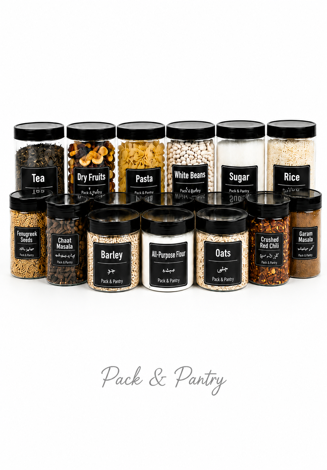 FREE Delivery | 18-Piece Plastic Food Storage Jar Set – Mega deal